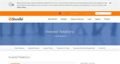 Desktop Screenshot of ir.shoretel.com